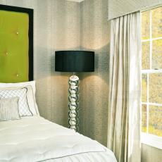 Neutral Art Deco-Inspired Guest Bedroom