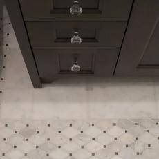 Stunning Tile Floors in Contemporary Bathroom