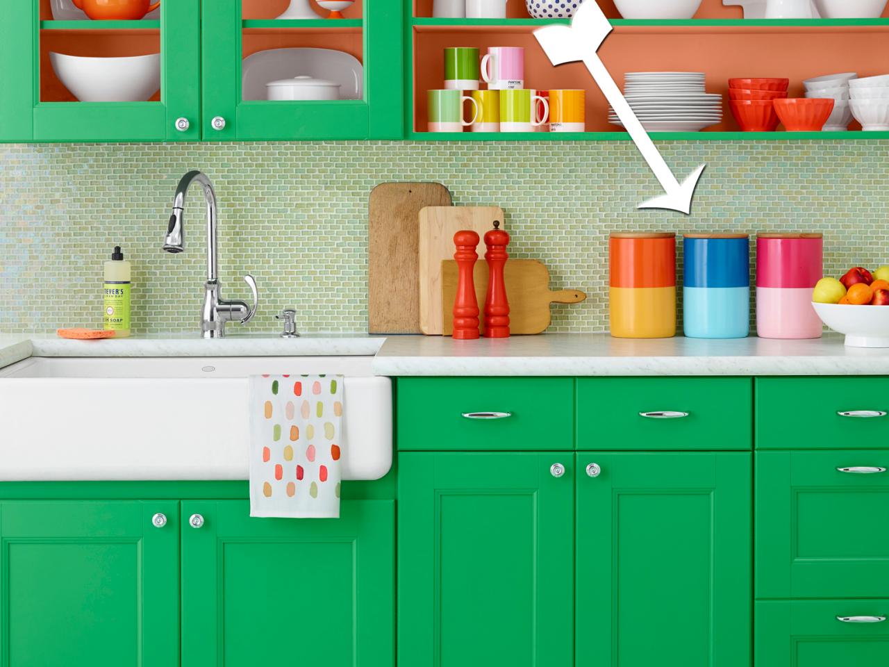 Ombre Paint Kitchen Canisters