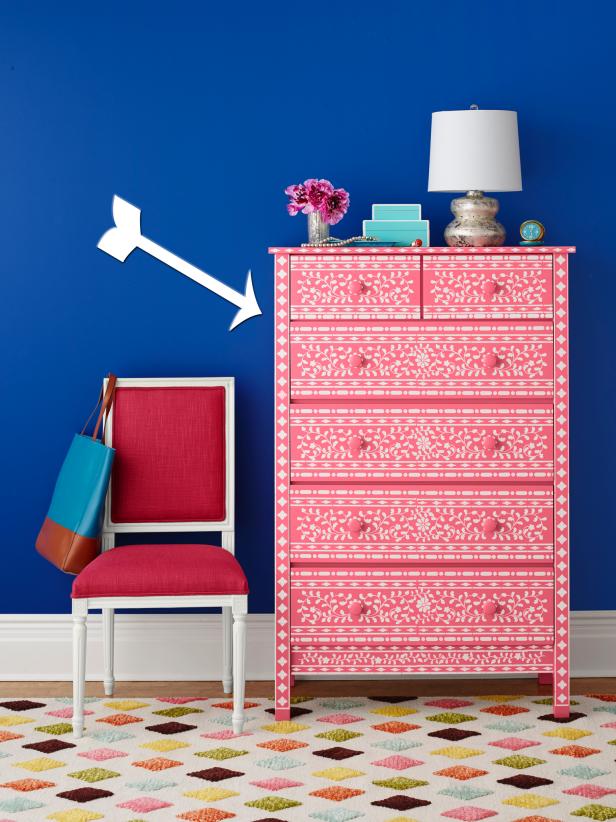 How To Paint A Dresser With Stencils Hgtv