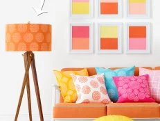 paint a pattern on a lampshade