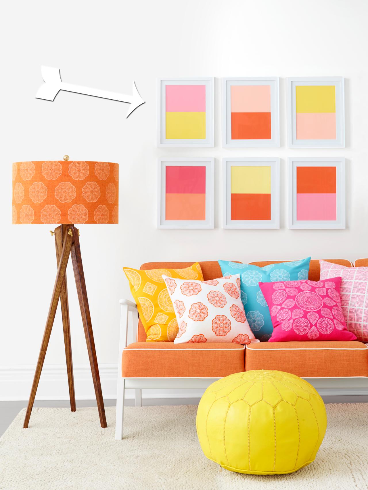 How To Paint Color Blocked Wall Art Hgtv