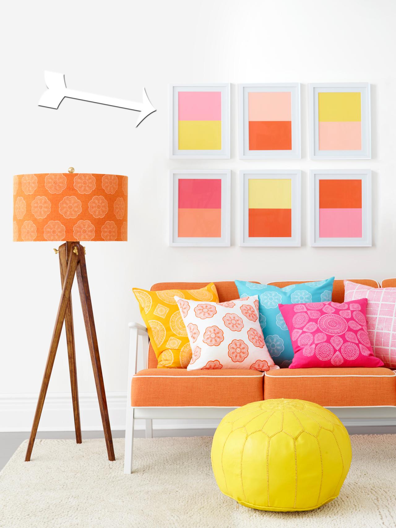 How To Paint Color Blocked Wall Art HGTV