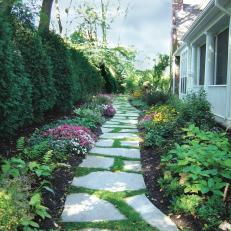 Flagstone Walkway With Landscaping