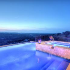 Infinity Pool & Spa With LED Lighting