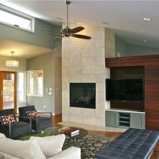 Contemporary Living Room Filled With Natural Light