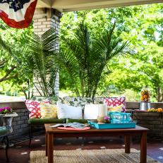 Rehab Addict: Updated Front Porch with Bold Pillows 