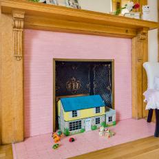 Rehab Addict: Girl's Bedroom with Pink Fireplace 