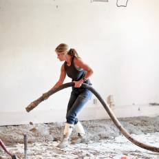 Rehab Addict: Nicole Lays New Concrete Floor 