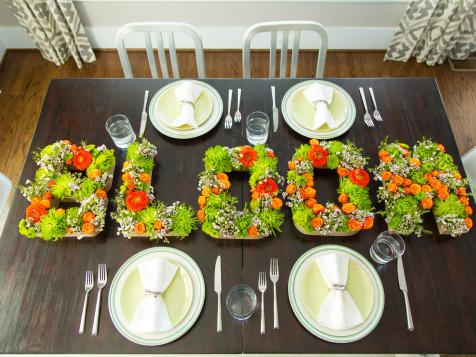 How to Make a Blooming Letter Centerpiece