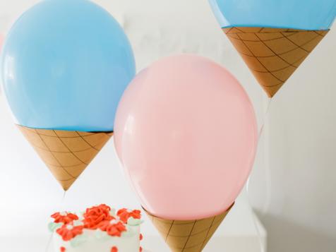 How to Make Ice Cream Cone Party Balloons