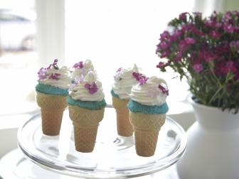 Frosted Cupcakes in Cake Cones