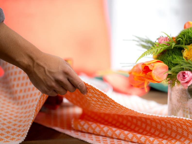 Layered Runners on Spring Tablescape 