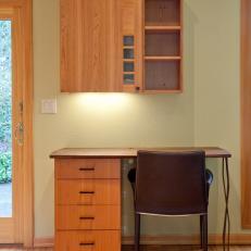 Wood Desk and Cabinet