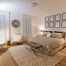 Beautiful Contemporary Bedroom Boasts Oak Floors