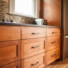 Custom-Stained Alder Kitchen Cabinets