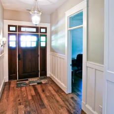 Entryway Features Beautiful Hardwood Floors