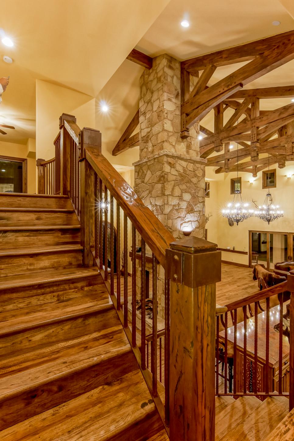 Exposed Beams & Rustic Railings | HGTV