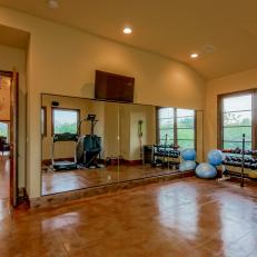 Home Gym With Rustic Luxury