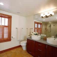 Master Bathroom Blends Traditional, Contemporary Styles