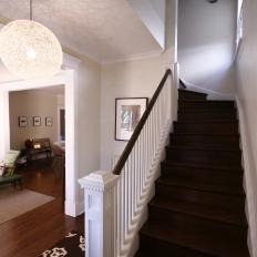 Classic Chocolate Brown & White Staircase