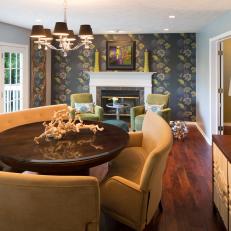 Curved Benches at Dining Table