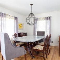 Mix of Old & New in Midcentury Modern Dining Room