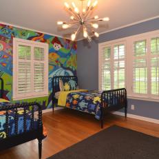 Kids' Room With Bright & Colorful Mural