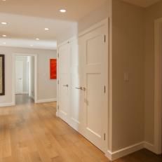 Stylish Contemporary Foyer and Closet Space