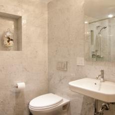 Elegant Modern Bathroom With Marble Walls