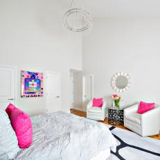 Contemporary Kid's Bedroom With Hot Pink Accents