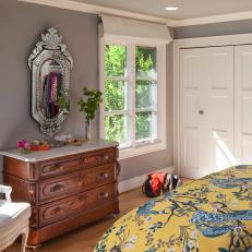 Gray Bedroom Boasts French Country Sophistication