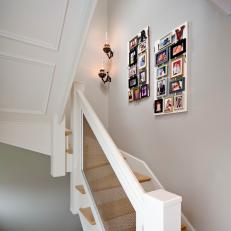 Staircase Features Personalized Photo Gallery Wall