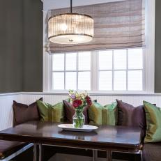 Comfy Breakfast Nook Features Banquette Seating