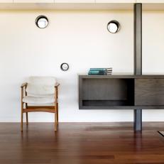 Minimalist Living Area With Floating Cabinet