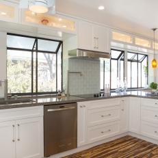 Bright & Airy Transitional Kitchen Features White Shaker Cabinets