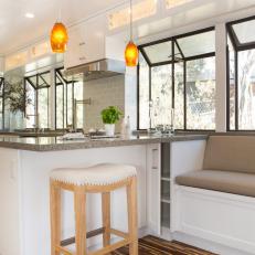 Angled Windows in Bright & Airy Transitional Kitchen