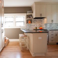 Ample Storage in Transitional Eat-In Kitchen