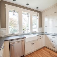 Bright & Airy Transitional Kitchen Features Ample Storage