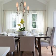 Contemporary Dining Room with Antique Accents 