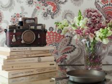 Paisley Wallpaper and Vintage Accessories