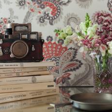 Vintage Accessories and Paisley Wallpaper
