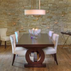 Contemporary Dining Room Boasts Warm Ambiance