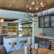 Contemporary Eat-In Kitchen With Earthy, Industrial Accents