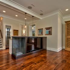 Transitional Family Room With Multipurpose Console