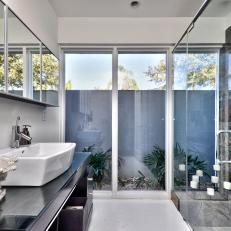 Modern Spa Bathroom With Outdoor Feel