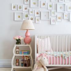 Chic, Understated Gallery Wall in Girl's Nursery