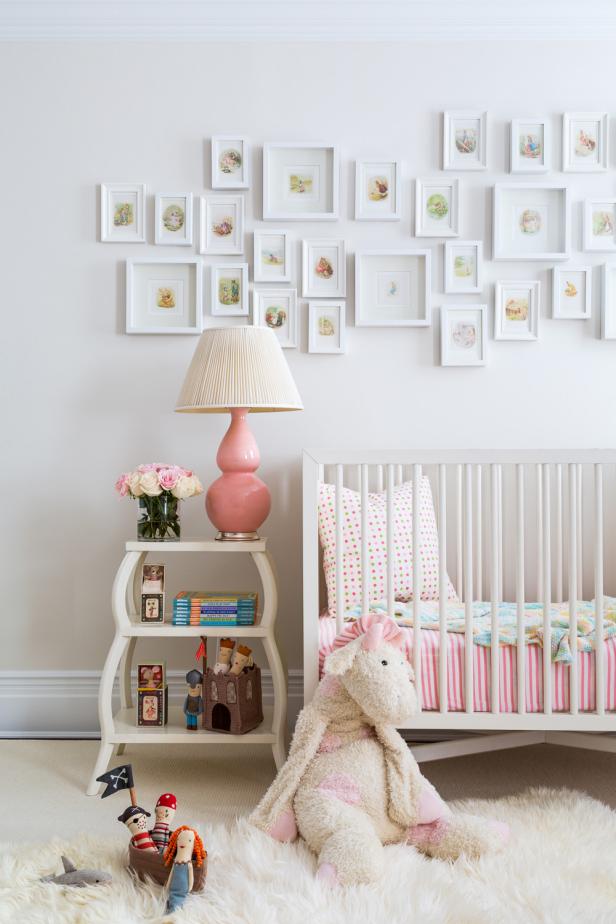 Chic, Understated Gallery Wall in Girl's Nursery