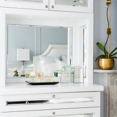 Beveled Mirror Built-Ins in Master Bedroom