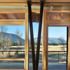 Structural Beam in Modern Mountain Home